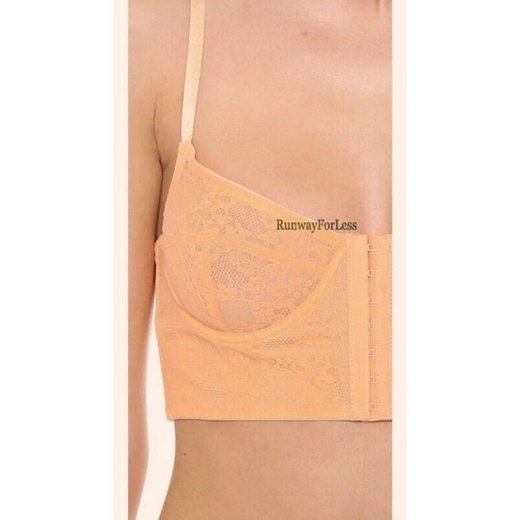 XS Creamsicle Secret Garden Flower Floral Lace Bra - Picture 1 of 7